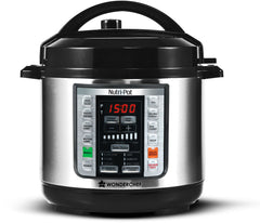 Wonderchef Nutri-pot 3L Electric Pressure Cooker, 18 Pre-set Options, 304 Stainless Steel Inner Pot, Slow Cook, Rice/Mil