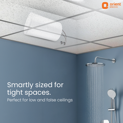 Aquaslim Horizontal Water Heater (Geyser) | Glass Coated Heating Element | Warranty: 7 Yr Tank, 2 Yr Comprehensive