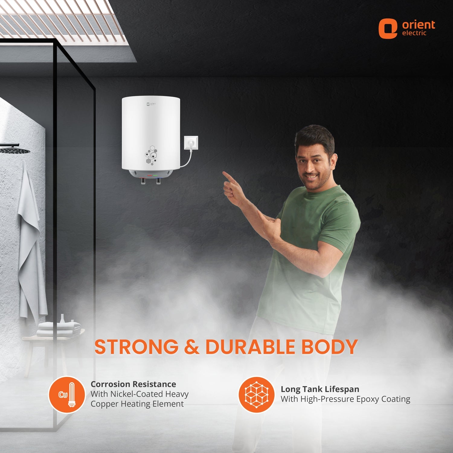 Ecoswift Pro Water Heater (Geyser) | Rust Proof Water Heater for Home Bathroom | 5 Years Warranty