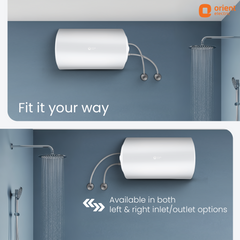 Aquaslim Horizontal Water Heater (Geyser) | Glass Coated Heating Element | Warranty: 7 Yr Tank, 2 Yr Comprehensive