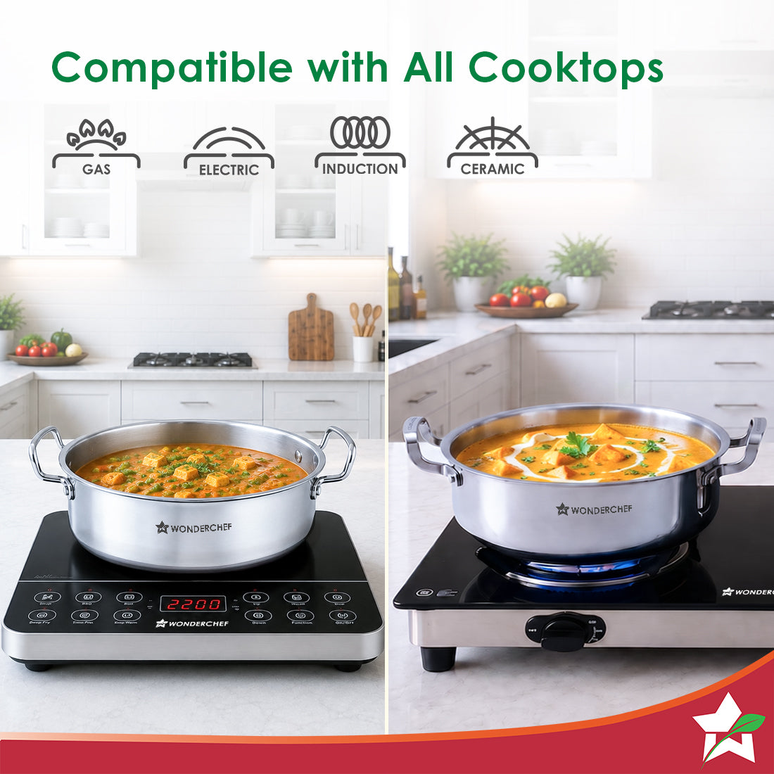 Wonderchef Stella Triply Stainless-steel Biryani Handi with Lid for Kitchen, 32cm 8.4L, Casserole for Slow Cooking, Dum Biryani, Gravies, Induction-friendly, Sturdy Handles, 10-Yr Warranty-4