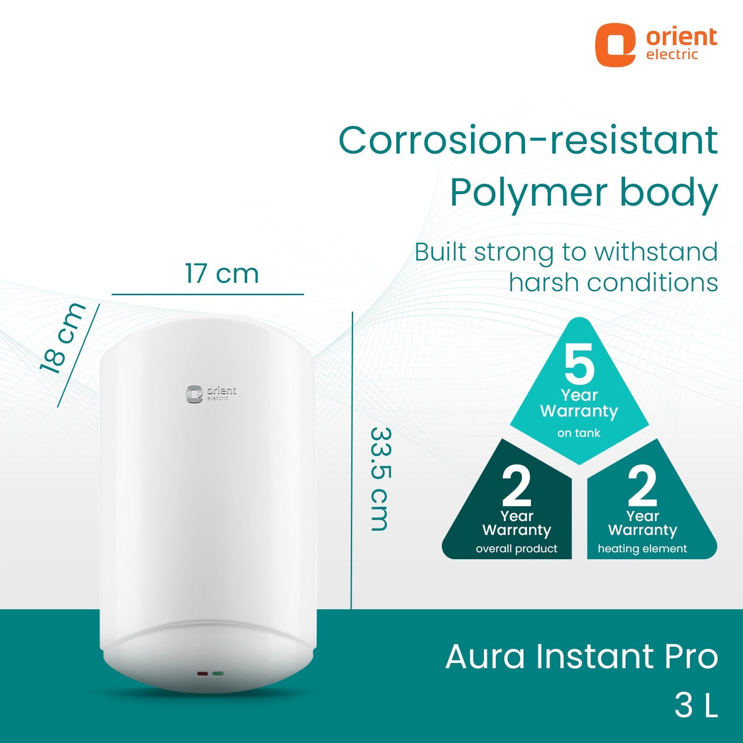 Aura Instant Pro 3L Instant Water Heater (Geyser)