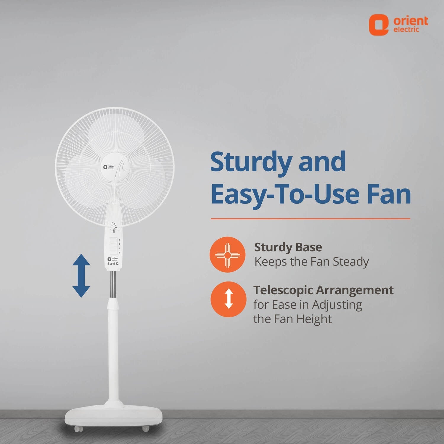400MM Stand 32 Pedestal Fan