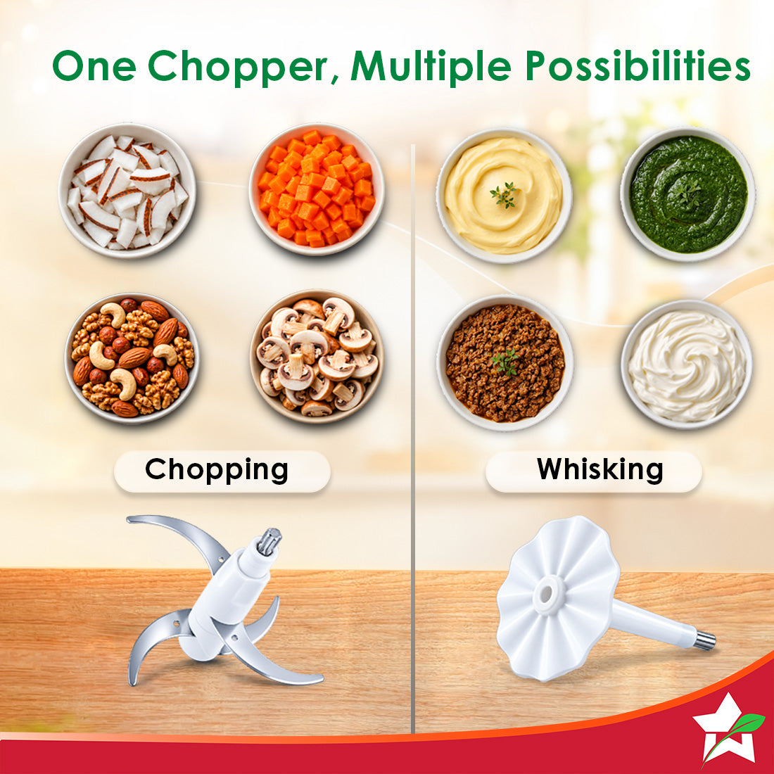 Wonderchef Maestro Digital Electric Chopper, Mincer, for Kitchen, 300W Motor, Sharp Stainless-steel Blades, Whisk Attach