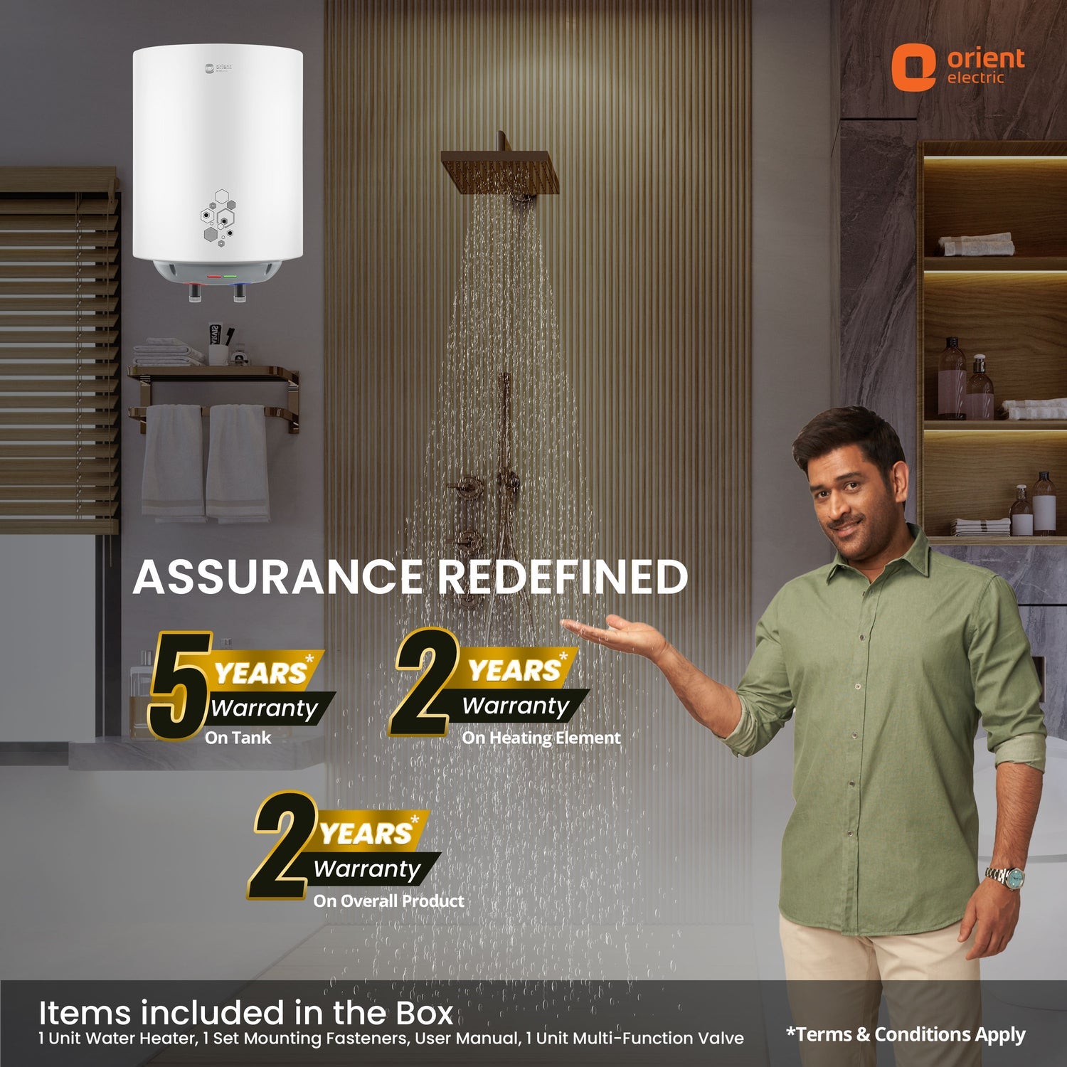 Ecoswift Pro Water Heater (Geyser) | Rust Proof Water Heater for Home Bathroom | 5 Years Warranty