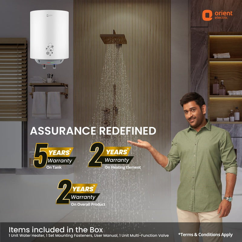 Ecoswift Pro Water Heater (Geyser) | Rust Proof Water Heater for Home Bathroom | 5 Years Warranty