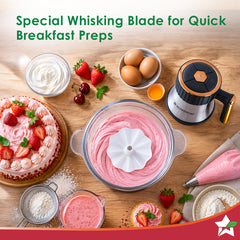 Wonderchef Maestro Neo Electric Chopper, Mincer, Peeler for Kitchen, 300W Motor, Sharp Stainless-steel Blades, Whisk and