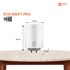 Ecoswift Pro Water Heater (Geyser) | Rust Proof Water Heater for Home Bathroom | 5 Years Warranty