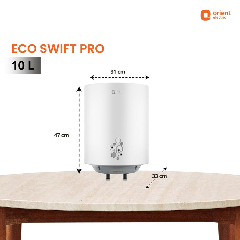 Ecoswift Pro Water Heater (Geyser) | Rust Proof Water Heater for Home Bathroom | 5 Years Warranty