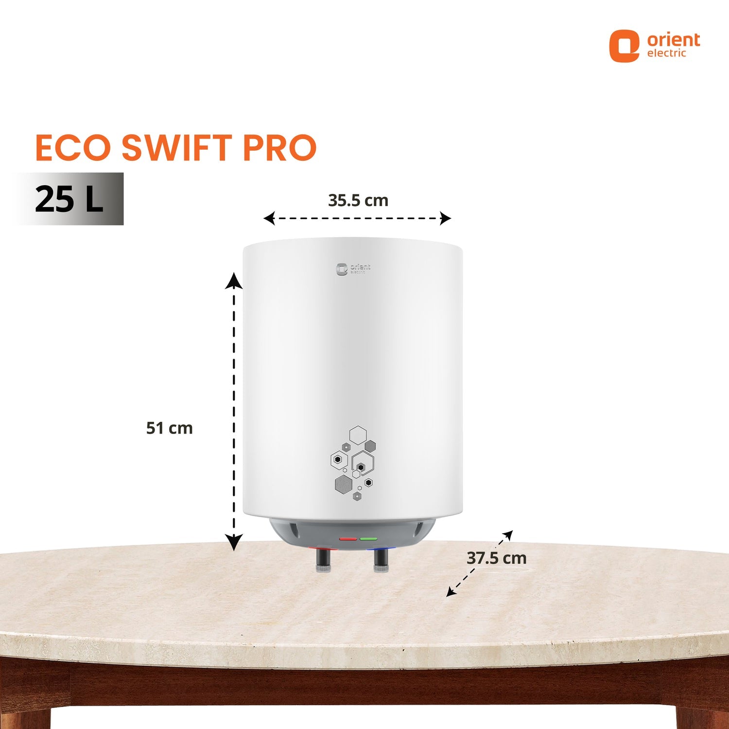 Ecoswift Pro Water Heater (Geyser) | Rust Proof Water Heater for Home Bathroom | 5 Years Warranty
