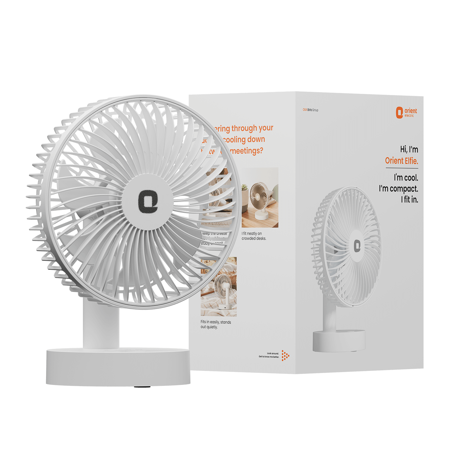 Orient Elfie 5" Compact Size Personal Fan | Chargeable Portable Fan | Mini Handheld