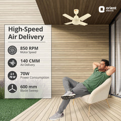 New Breeze High Speed Small Ceiling Fan | 5-Year Warranty