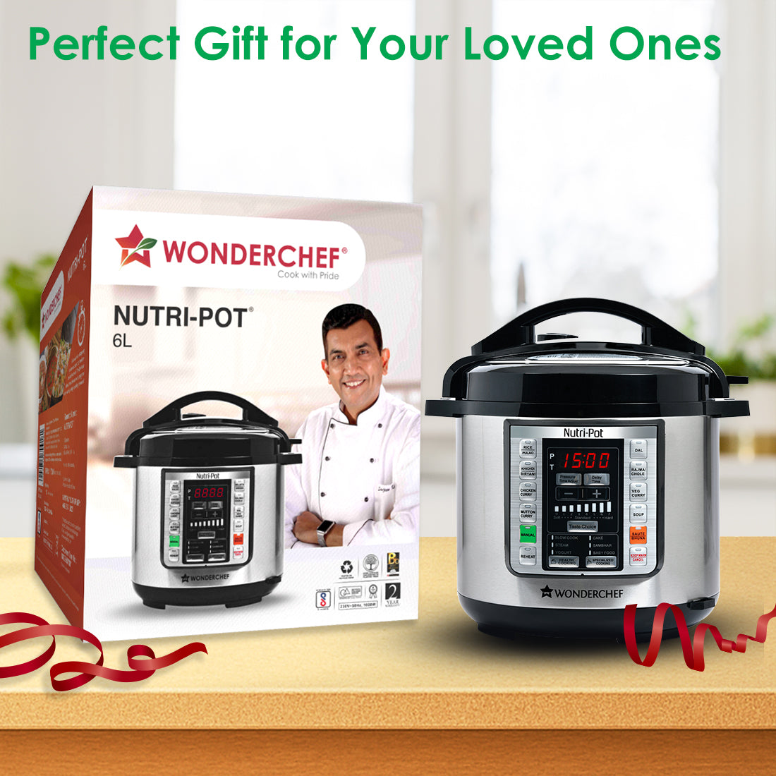 Nutri-Pot 6L Electric Pressure Cooker with 7-in-1 Functions