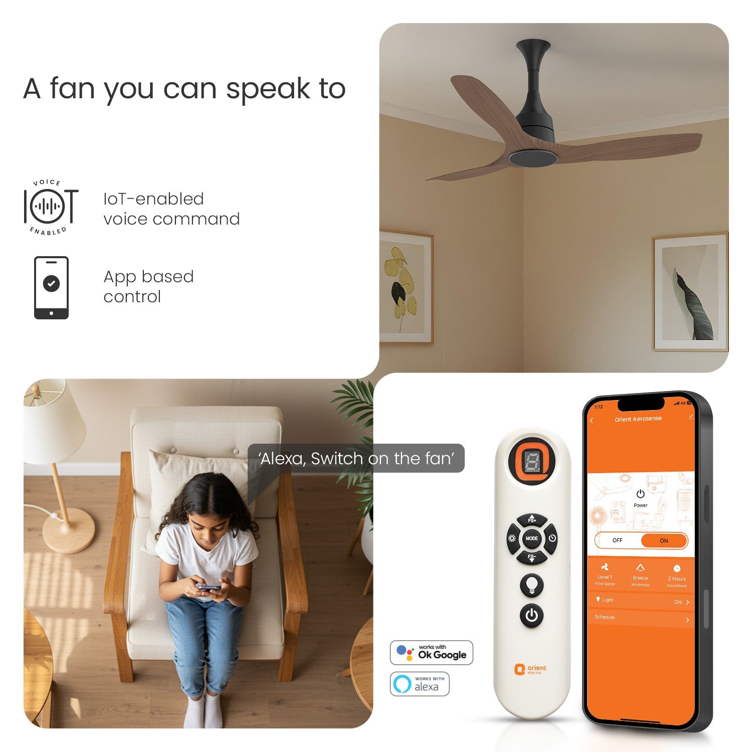 Aerosense Smart BLDC Ceiling Fan | 5 Year Warranty