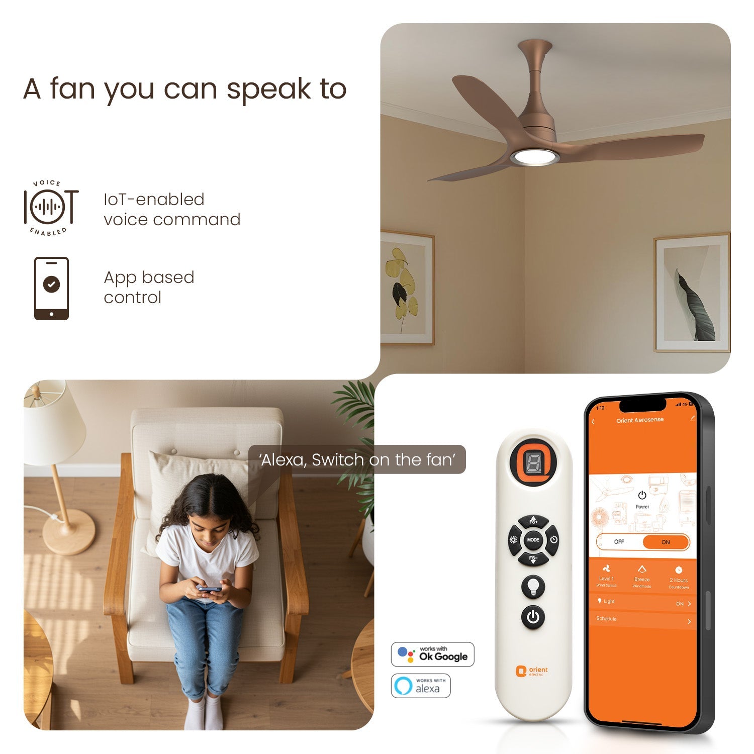 Aerosense Smart BLDC Ceiling Fan | 5 Year Warranty