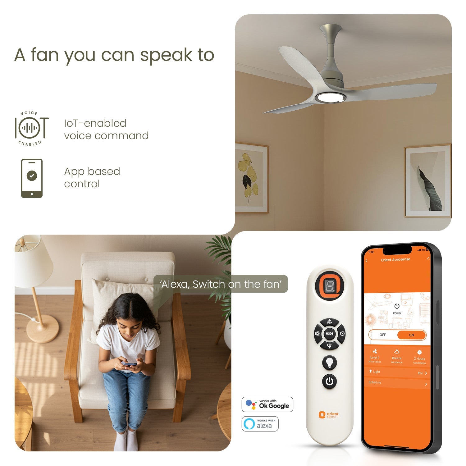 Aerosense Smart BLDC Ceiling Fan | 5 Year Warranty