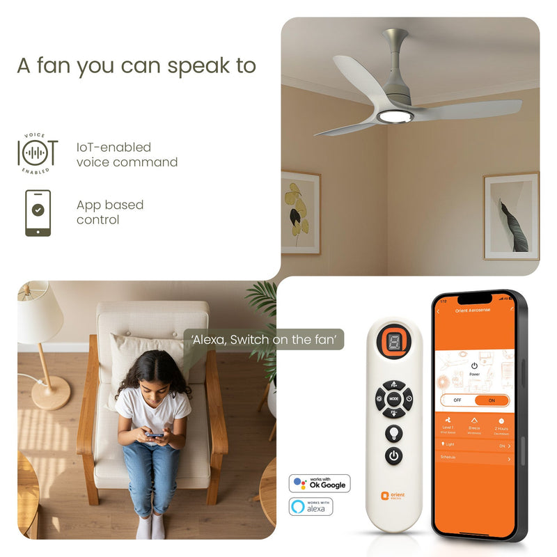 Aerosense Smart BLDC Ceiling Fan | 5 Year Warranty