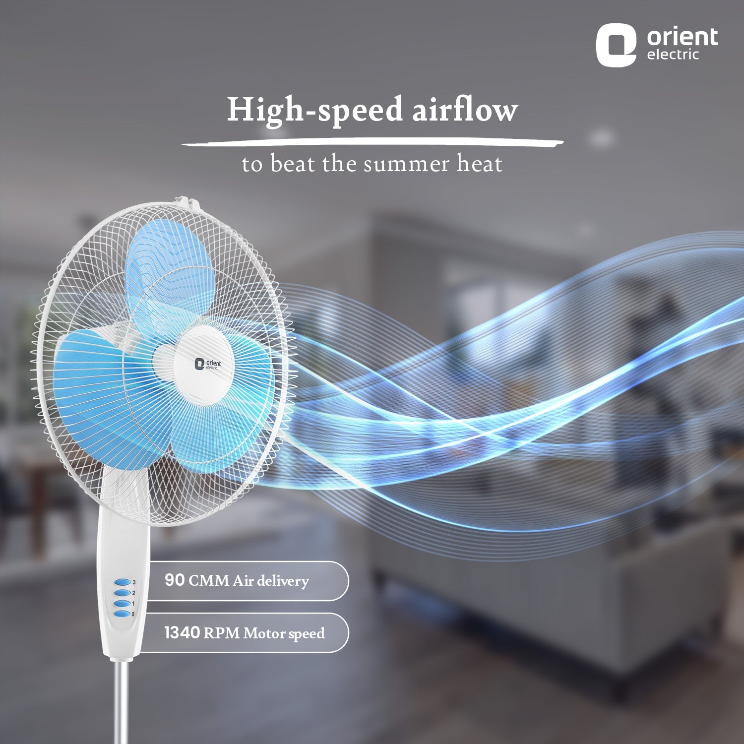 400MM Stand 82 High Speed Pedestal Fan