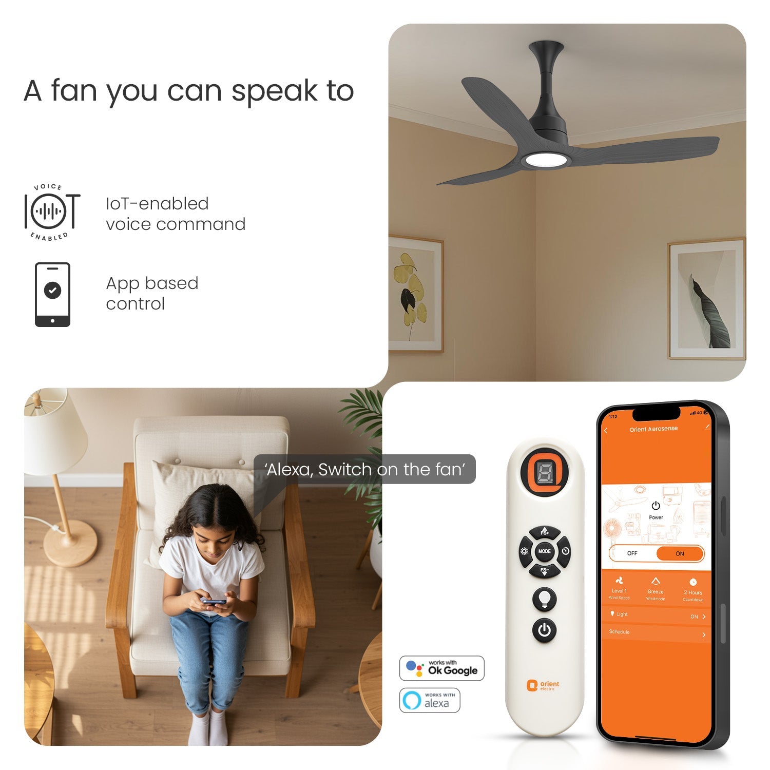 Aerosense Smart BLDC Ceiling Fan | 5 Year Warranty