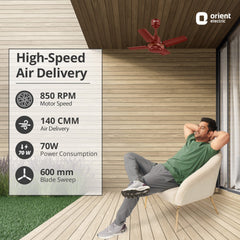 New Breeze High Speed Small Ceiling Fan | 5-Year Warranty