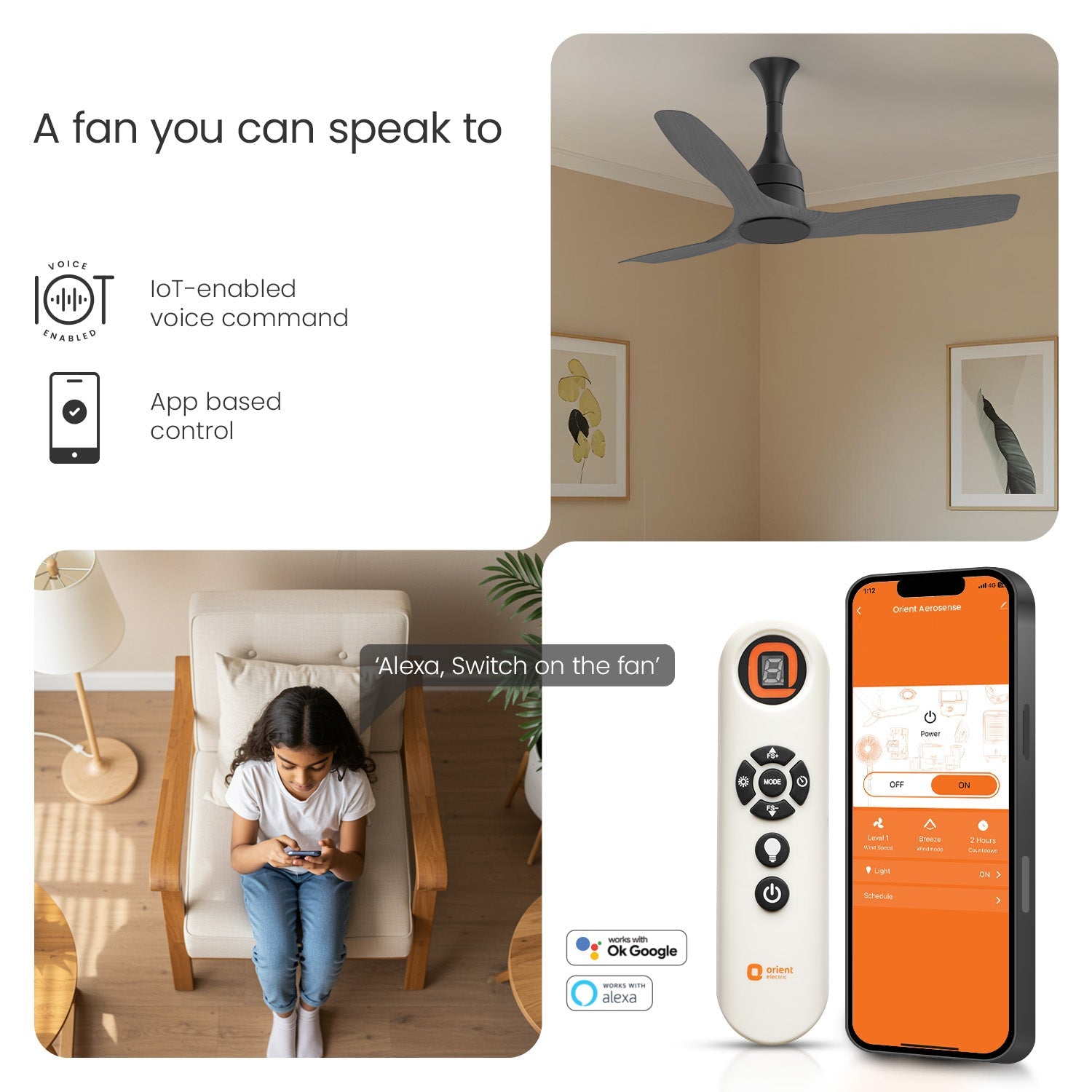 Aerosense Smart BLDC Ceiling Fan | 5 Year Warranty