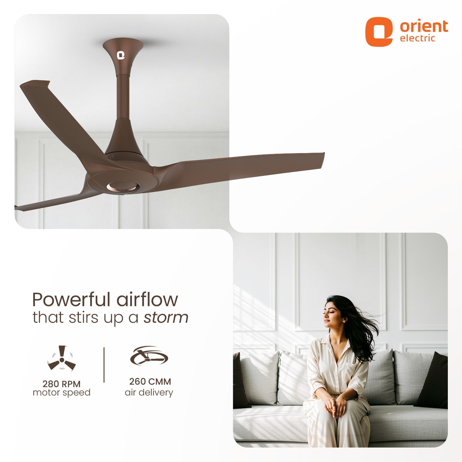 Aerostorm Premium Ceiling Fan | 2-year Warranty