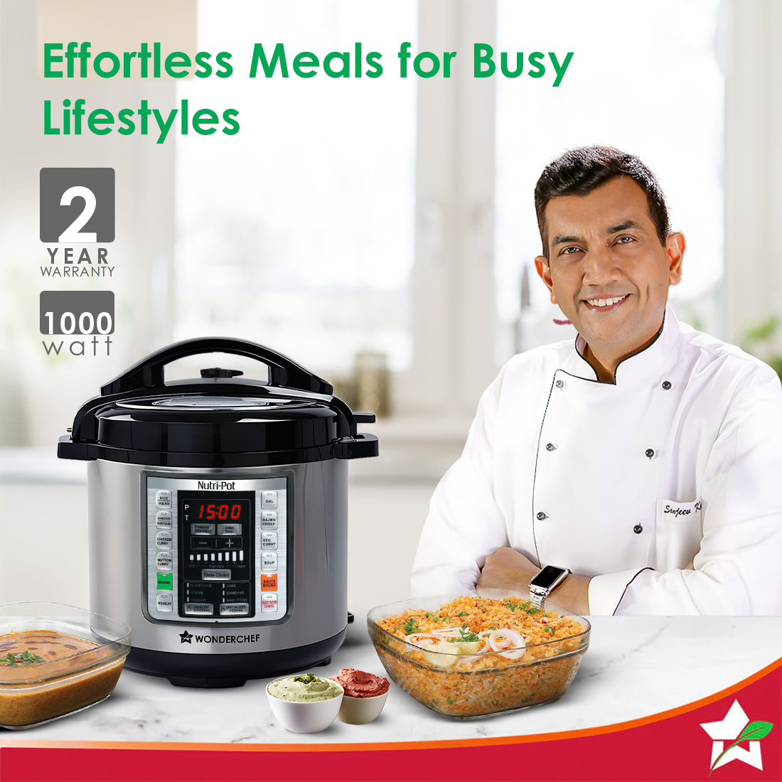 Nutri-Pot 6L Electric Pressure Cooker with 7-in-1 Functions