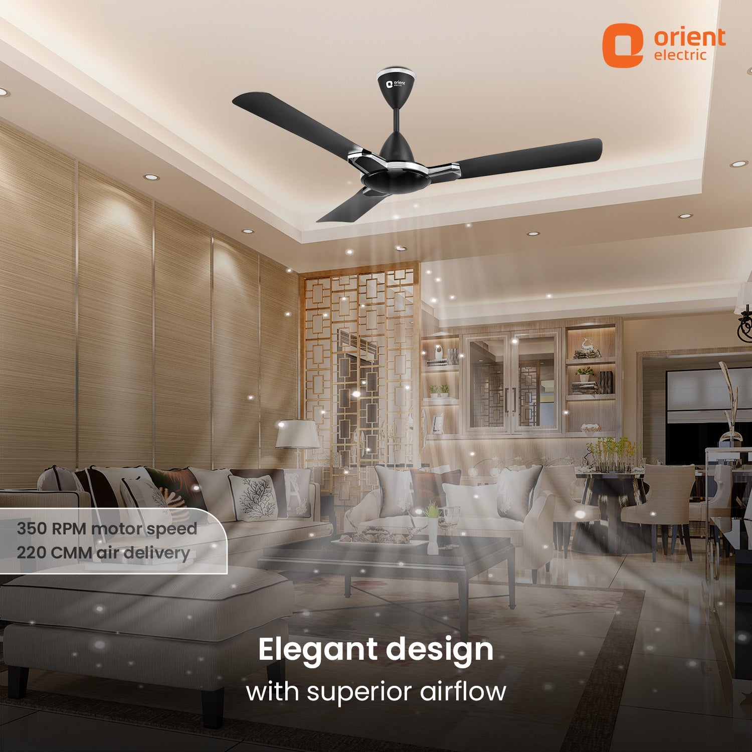 Mozart Minimalist Designer Ceiling Fan
