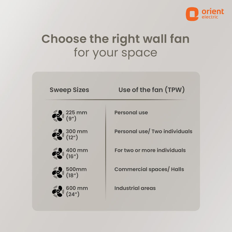 400MM Wall 49 with Remote & Touch Control Panel Wall Fan