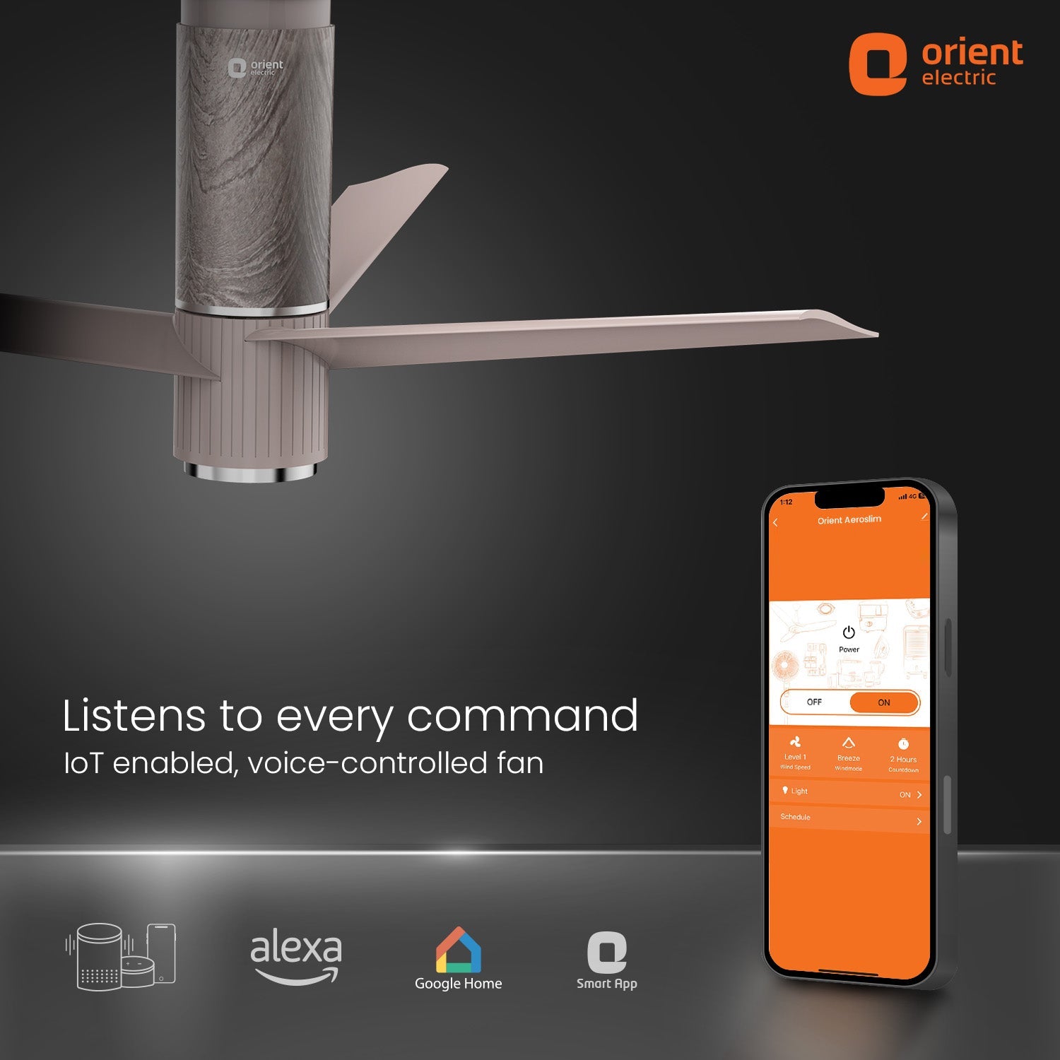 Aeroslim IoT Remote Fan with Light | 5-Year Warranty