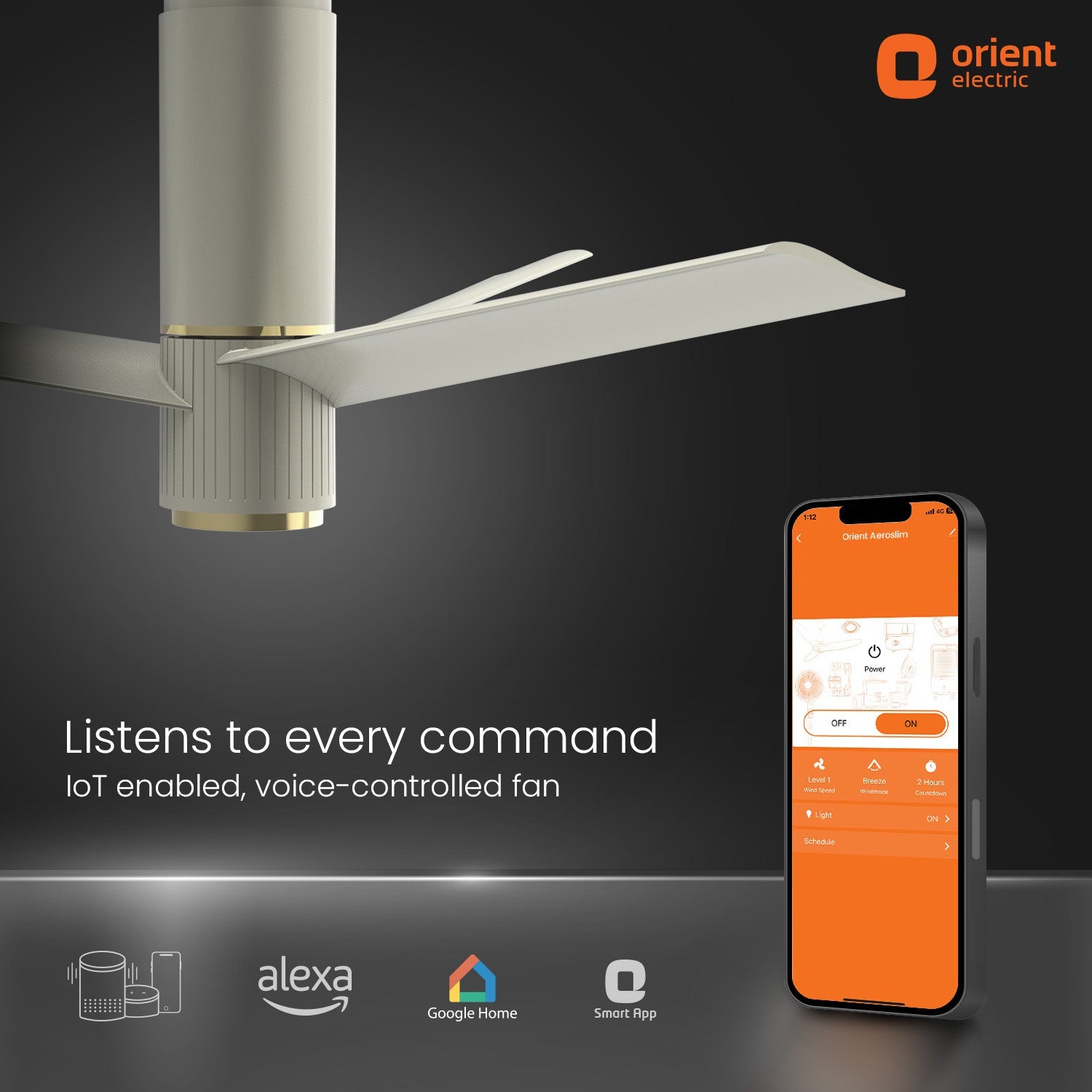 Aeroslim IoT Remote Fan with Light | 5-Year Warranty