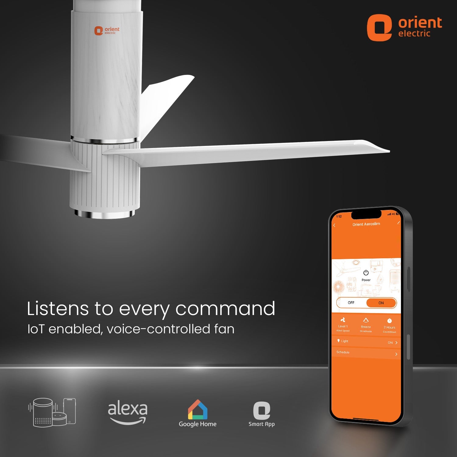 Aeroslim IoT Remote Fan with Light | 5-Year Warranty