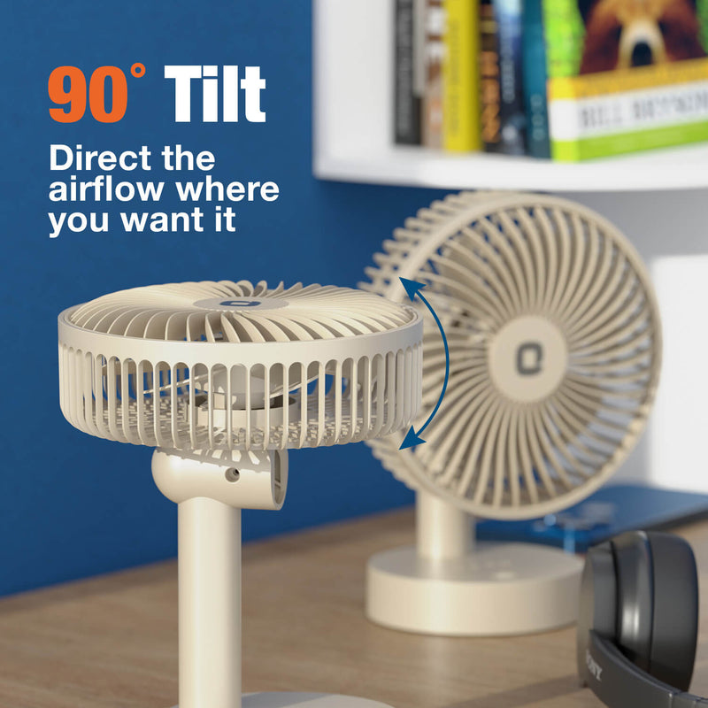 Orient Elfie 5" Compact Size Personal Fan | Chargeable Portable Fan | Mini Handheld