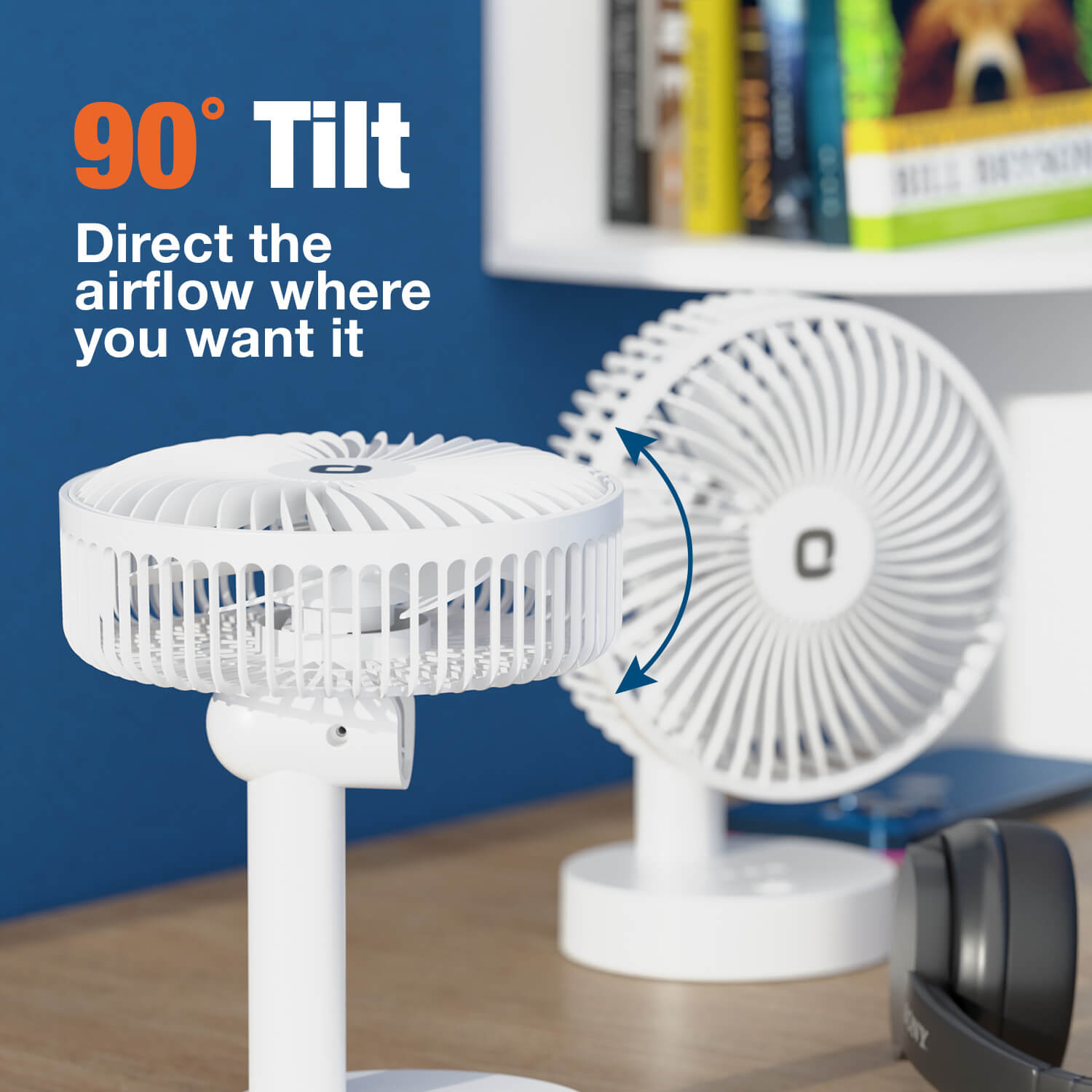 Orient Elfie 5" Compact Size Personal Fan | Chargeable Portable Fan | Mini Handheld