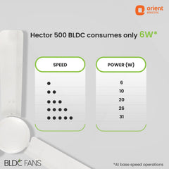 Hector 500 BLDC Ceiling Fan | 3 Year Warranty