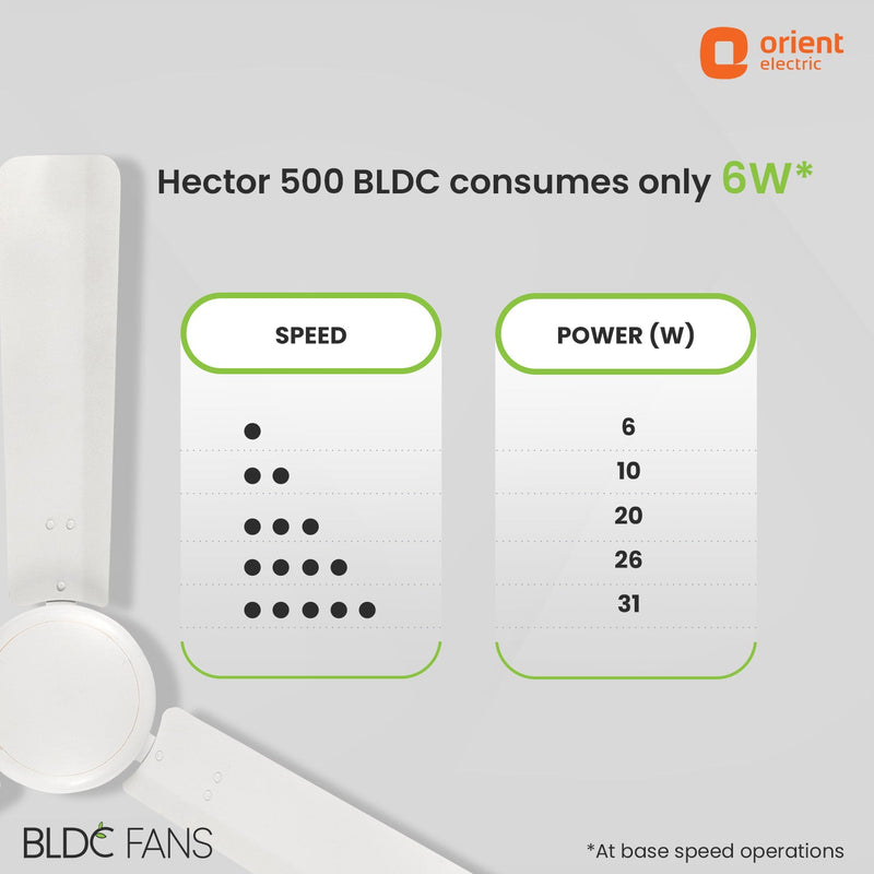 Hector 500 BLDC Ceiling Fan | 3 Year Warranty