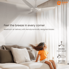 Aeroquiet Neu BLDC Pro Ceiling Fan | Whisper Quiet | Remote Controlled