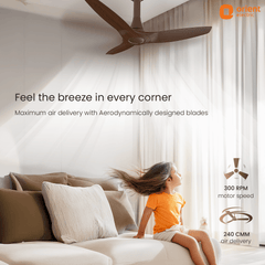 Aeroquiet Neu BLDC Pro Ceiling Fan | Whisper Quiet | Remote Controlled