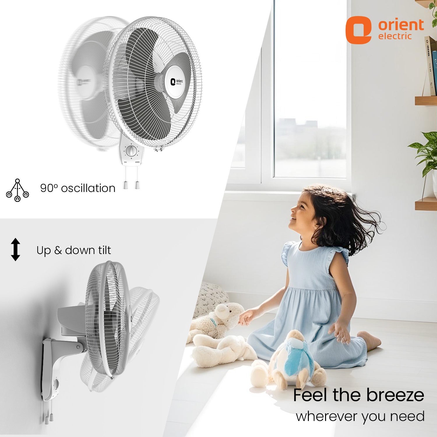 400MM Wall 47 3-in-1 High Speed Wall Fan | Ideal for Large Area |