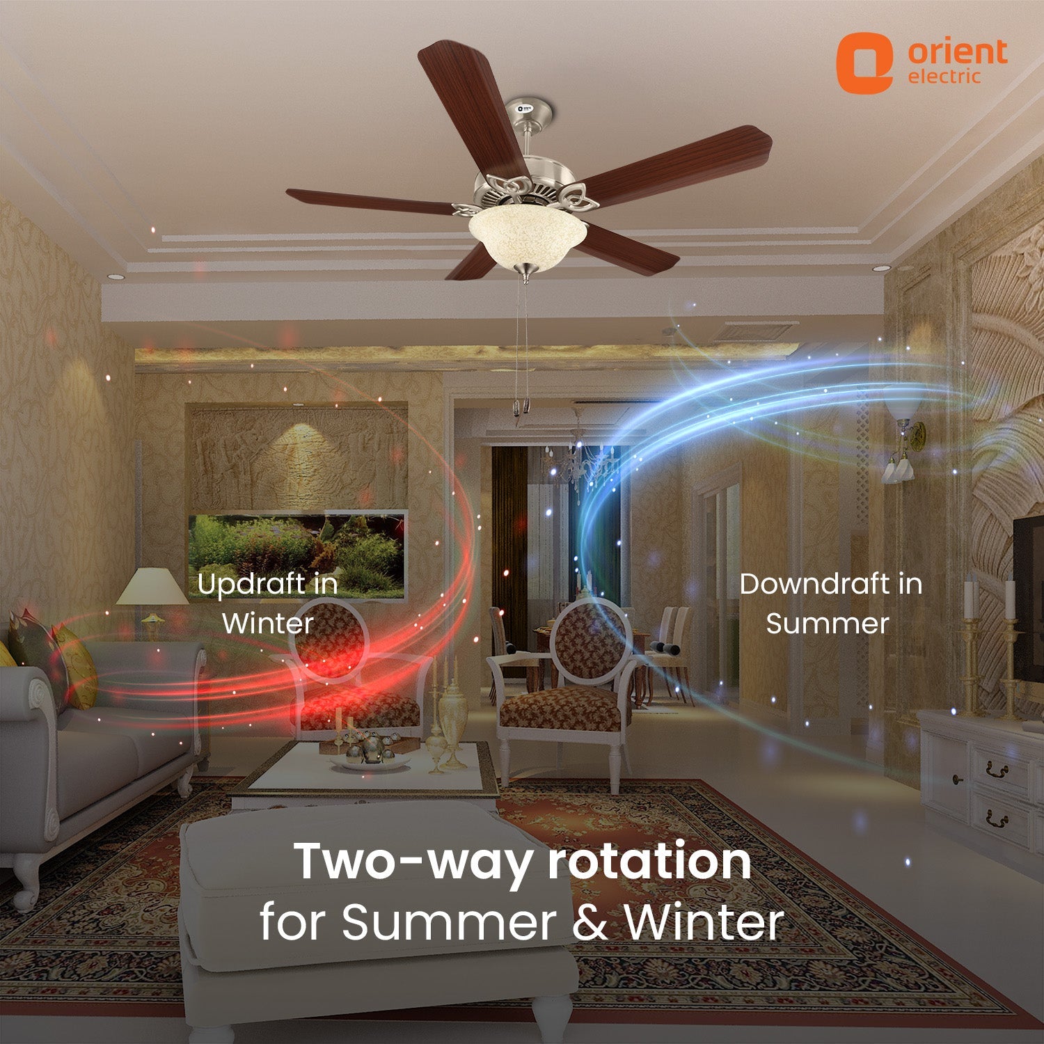 Subaris Solo Underlight Ceiling Fan