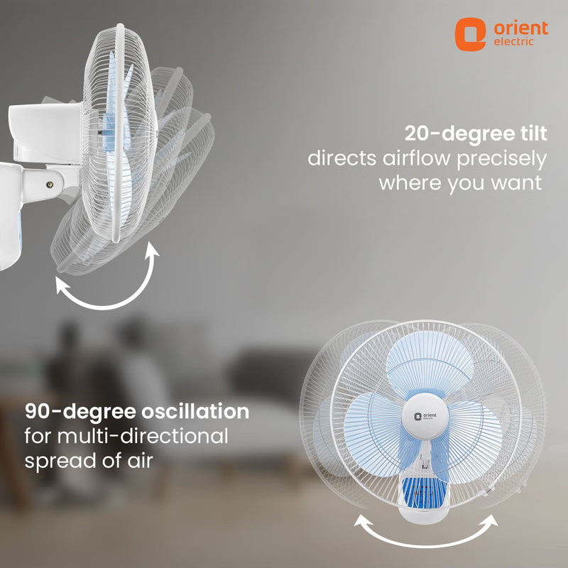 400MM Wall 49 with Remote & Touch Control Panel Wall Fan