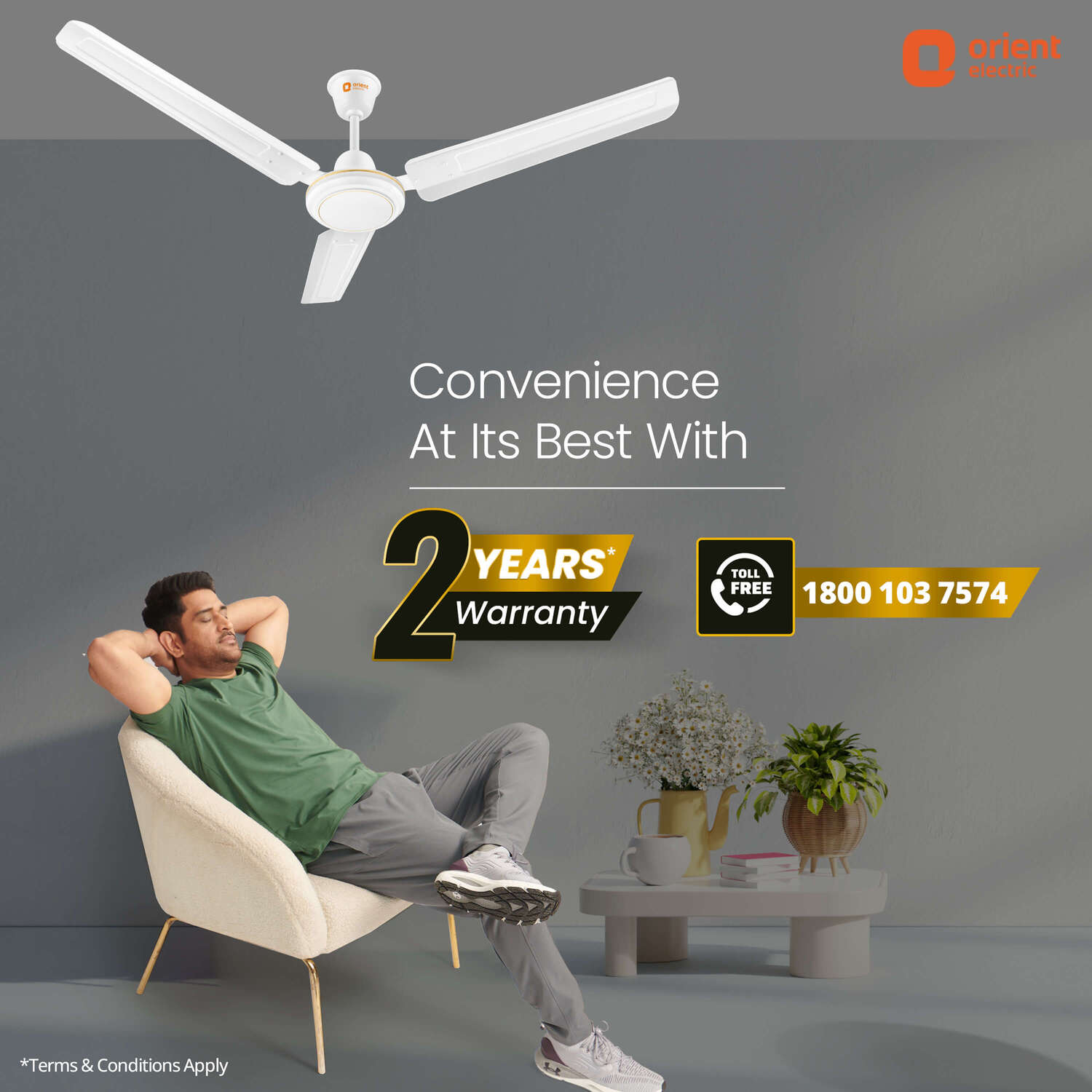 Rapid Air High Speed Ceiling Fan | 2-Year Warranty