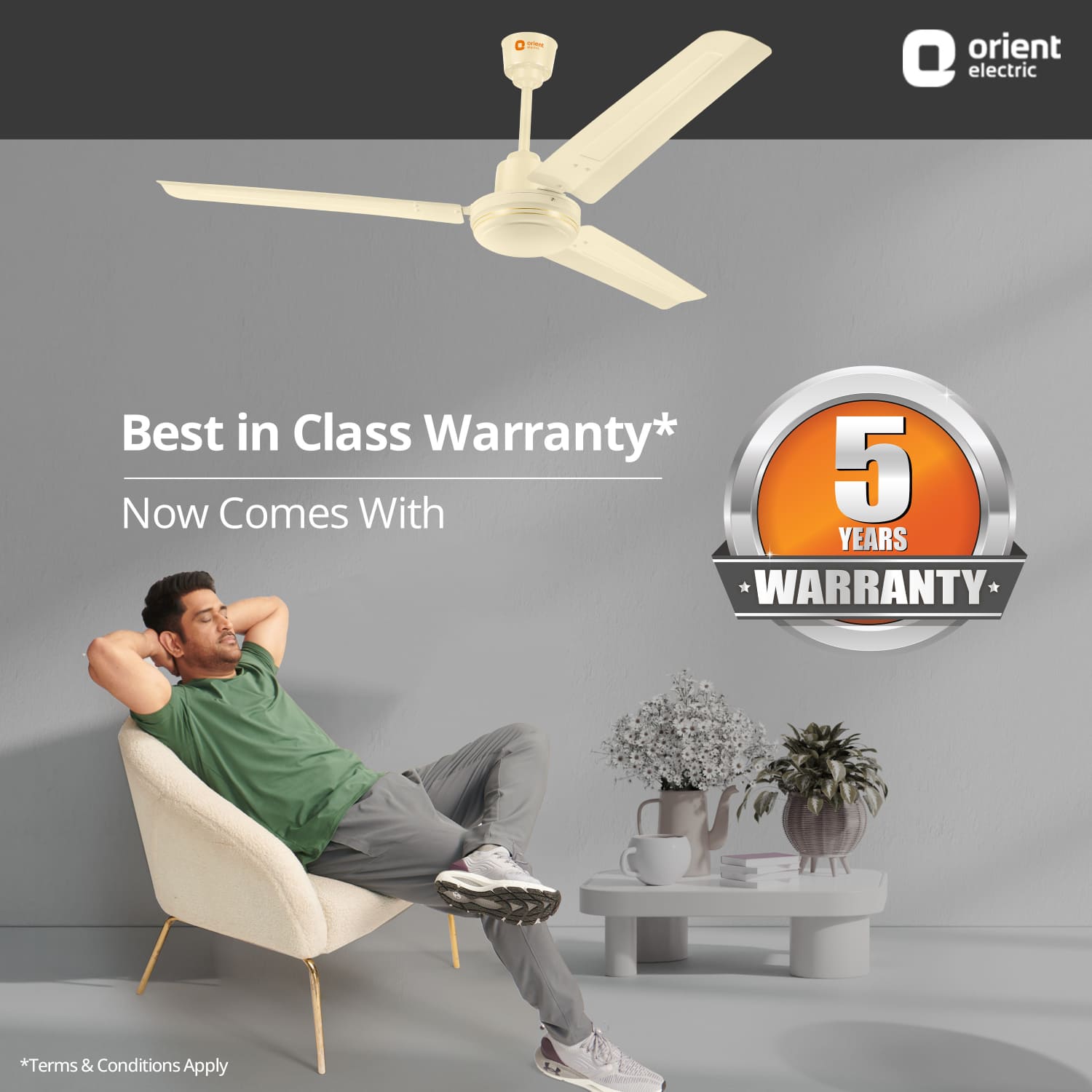 New Breeze High Speed Small Ceiling Fan | 5-Year Warranty