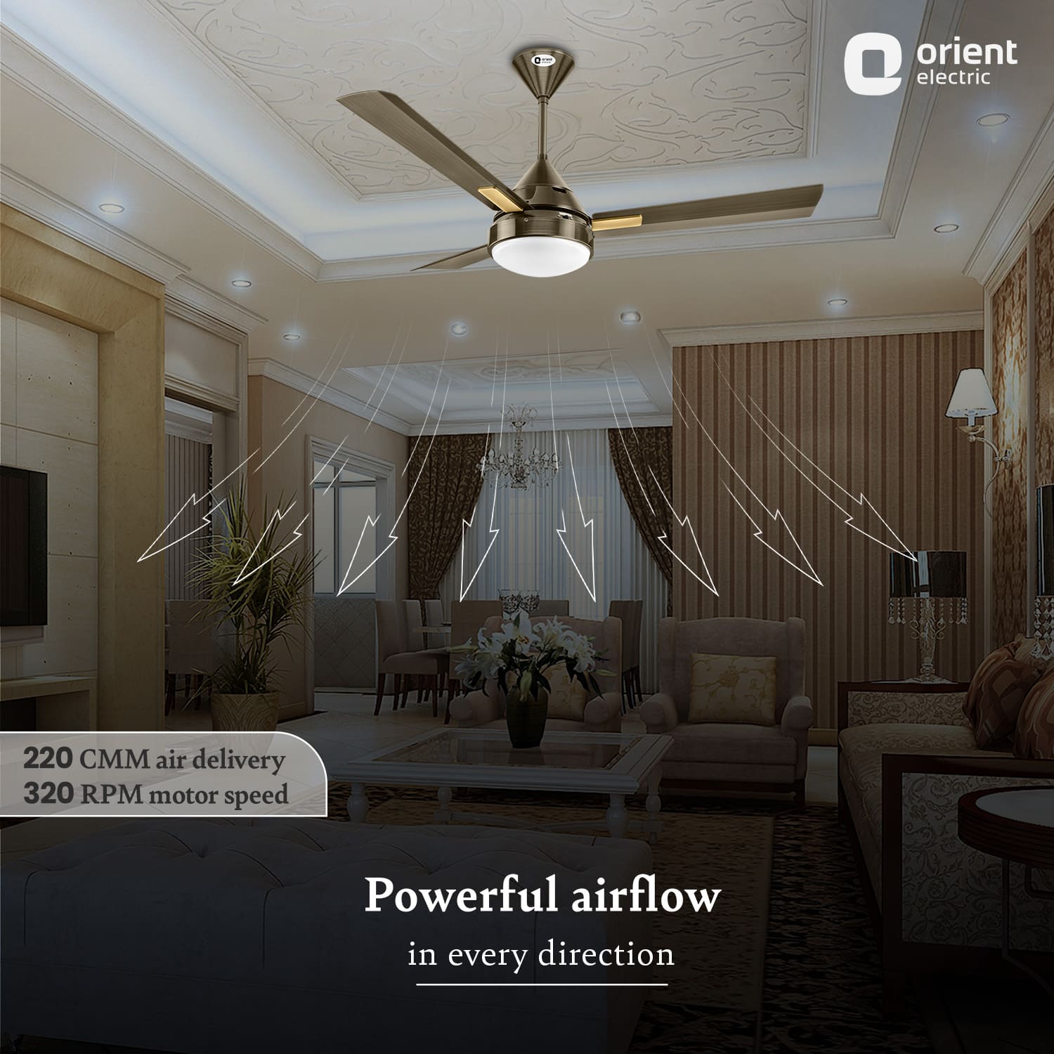 Spectra with Remote & Underlight Ceiling Fan