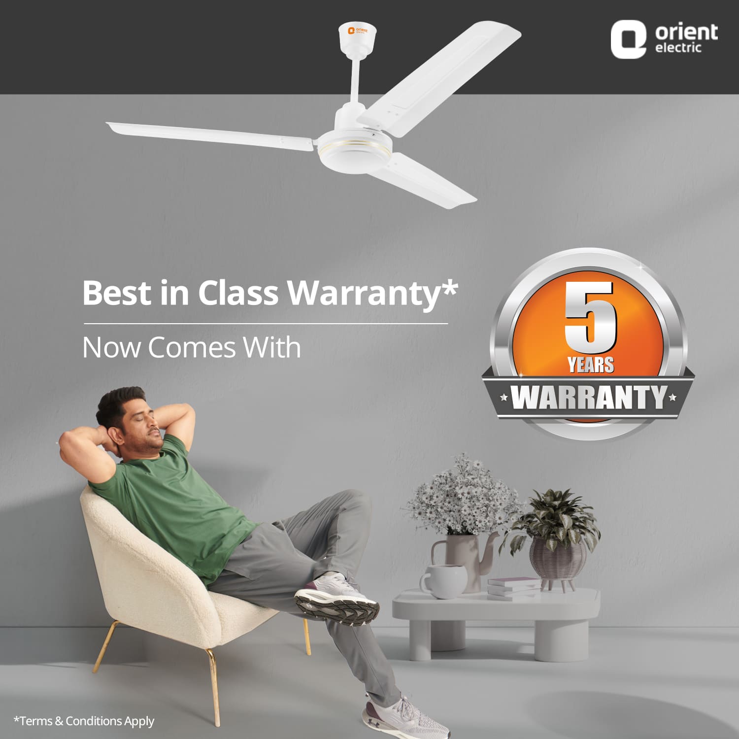 New Breeze High Speed Small Ceiling Fan | 5-Year Warranty