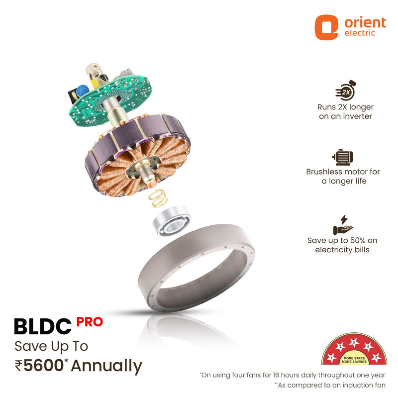 Aerosleek 5 Star Rated Premium BLDC Fan with Remote