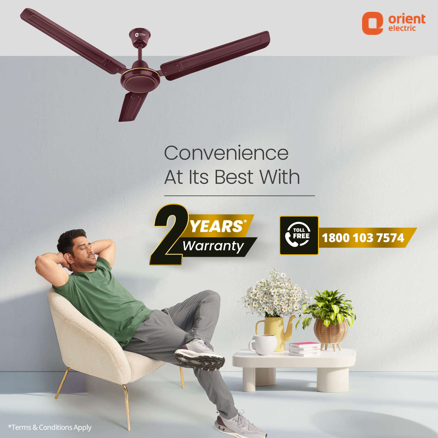 Rapid Air High Speed Ceiling Fan | 2-Year Warranty