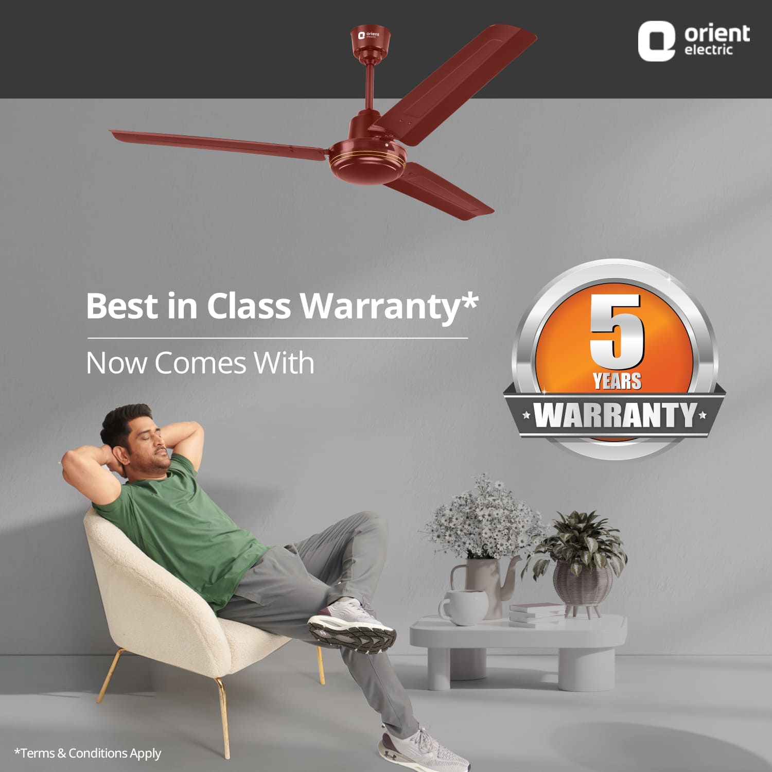 New Breeze High Speed Small Ceiling Fan | 5-Year Warranty