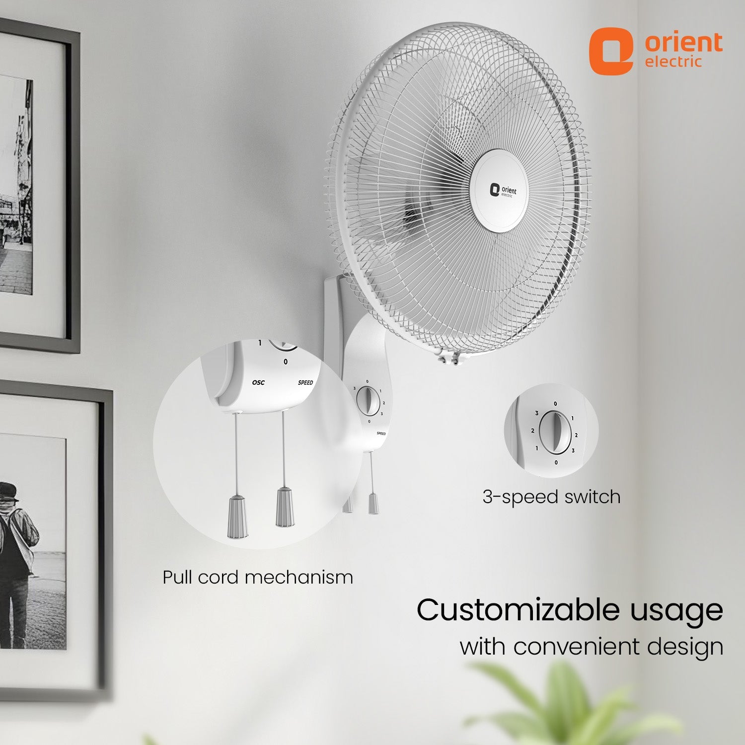 400MM Wall 47 3-in-1 High Speed Wall Fan | Ideal for Large Area |