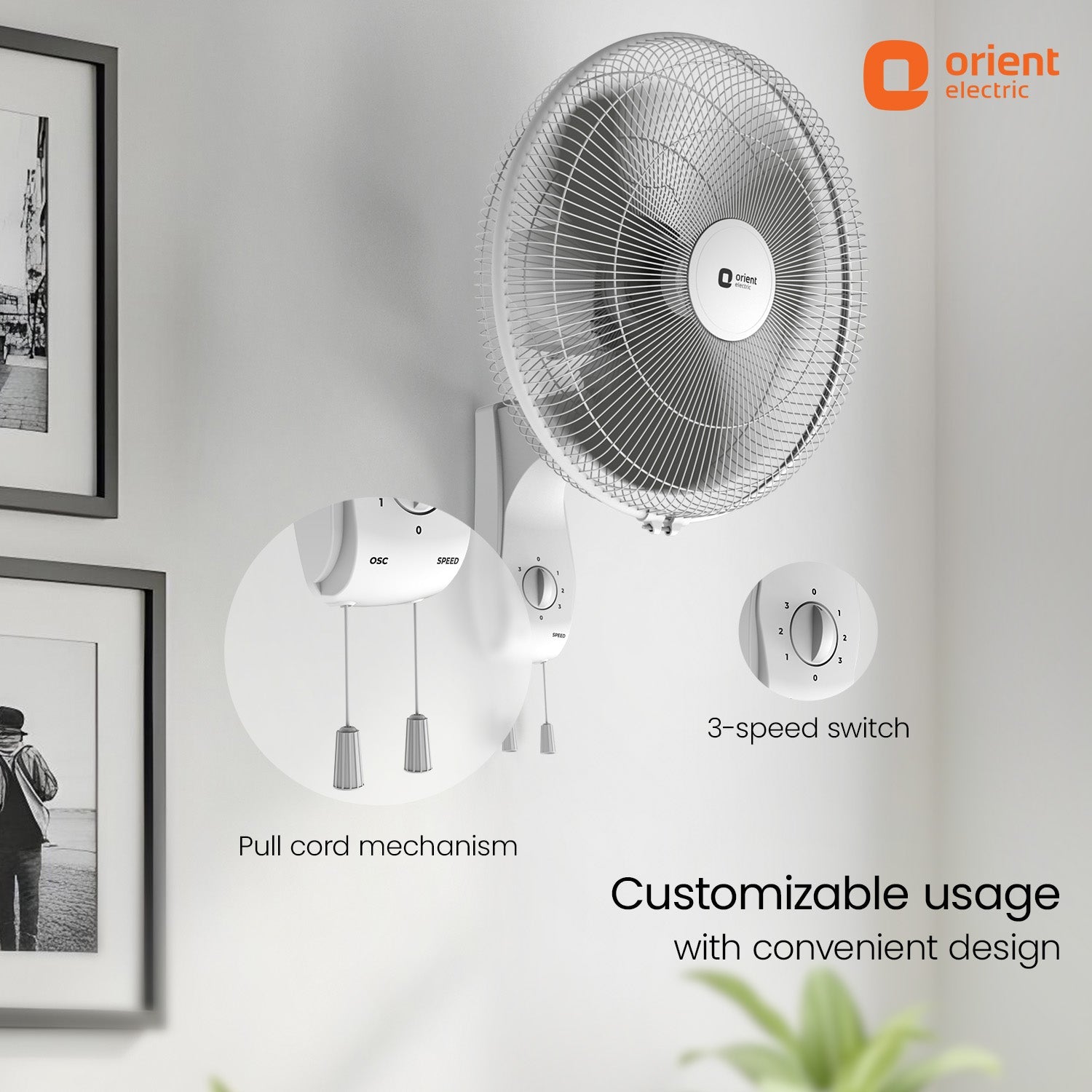 400MM Wall 47 3-in-1 High Speed Wall Fan | Ideal for Large Area |